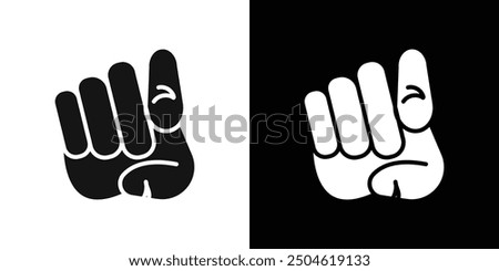 Index Finger pointing icon Symbol mark in filled style