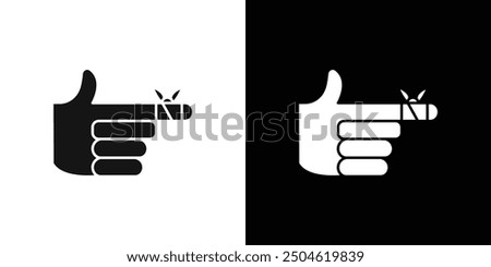 hurted finger bandage icon Symbol mark in filled style