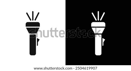 Flashlight torch icon Symbol mark in filled style