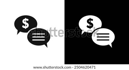 business money chat icon Symbol mark in filled style