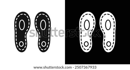 Orthopedic insoles icon flat line symbol set.