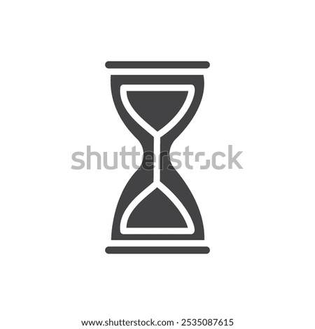 Hourglass icon Symbol mark in filled style