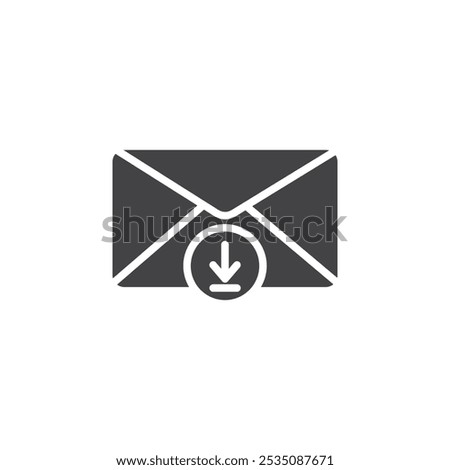 Inbox icon Symbol mark in filled style