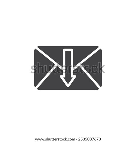 Inbox icon Symbol mark in filled style