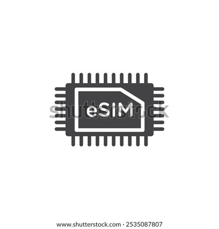 ESIM icon Symbol mark in filled style