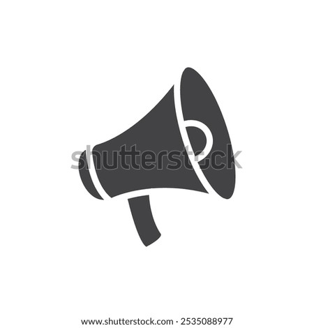 Megaphone icon Symbol mark in filled style