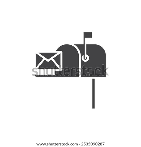 Mailbox icon Symbol mark in filled style