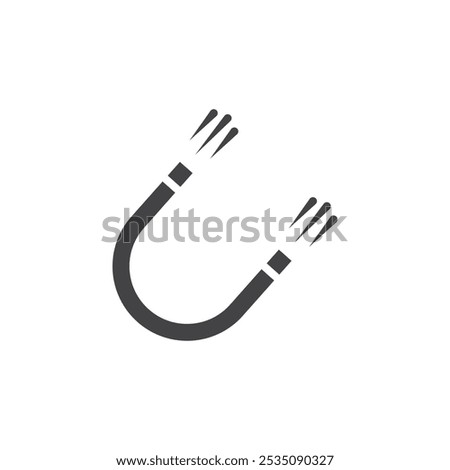 Magnet icon Symbol mark in filled style