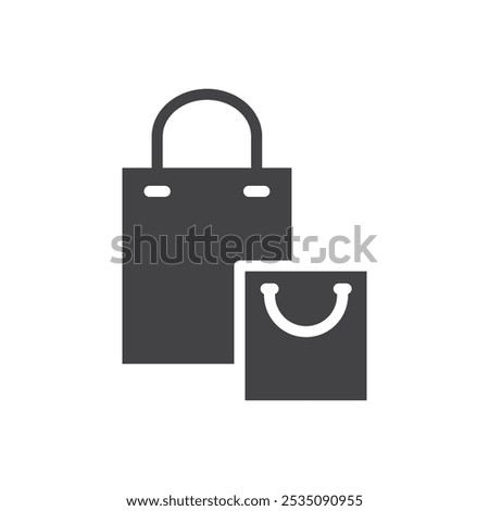 Bag Icon Symbol mark in filled style