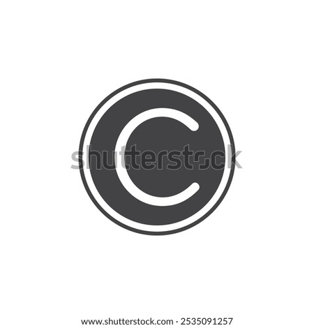 Copyright icon Symbol mark in filled style