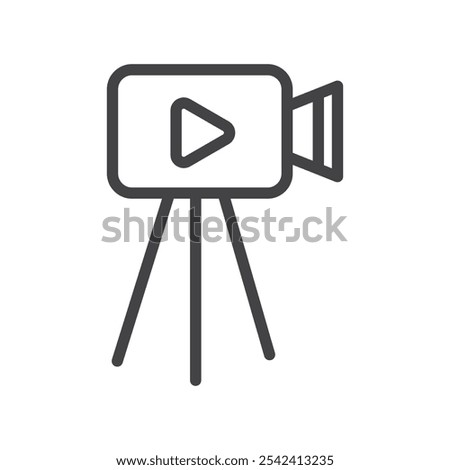 TV camera icon Symbol mark in filled style