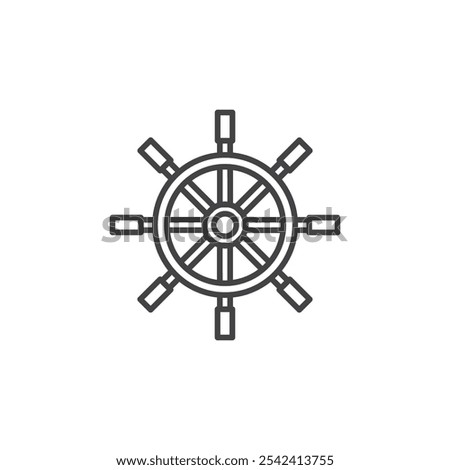 Ship wheel icon Symbol mark in filled style