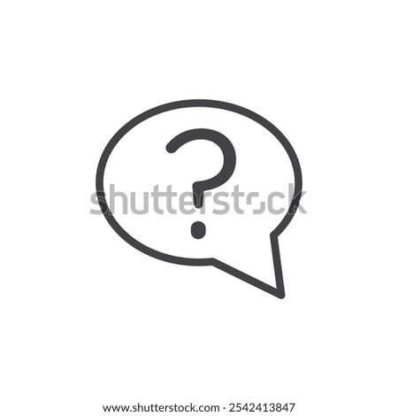 Question Icon Symbol mark in filled style