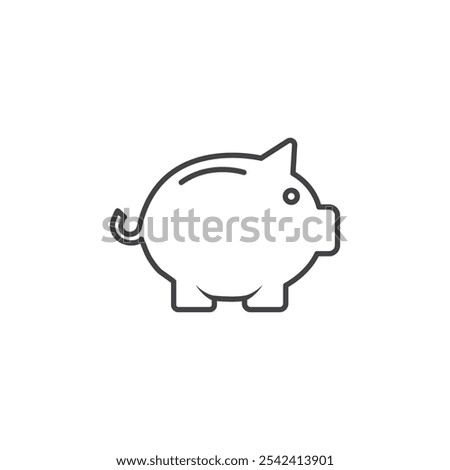 Piggy bank icon Symbol mark in filled style