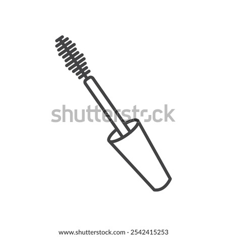 Mascara brush icon Symbol mark in filled style