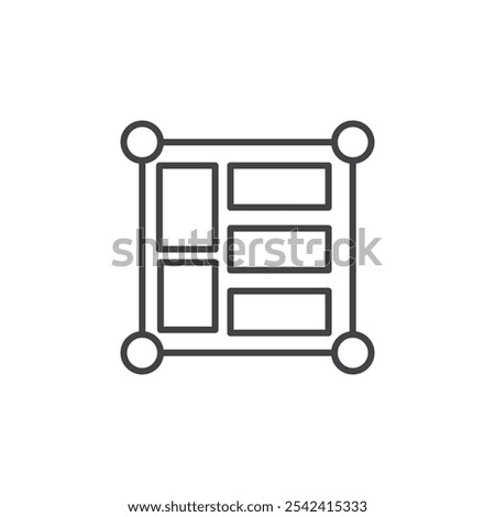 Layout icon Symbol mark in filled style