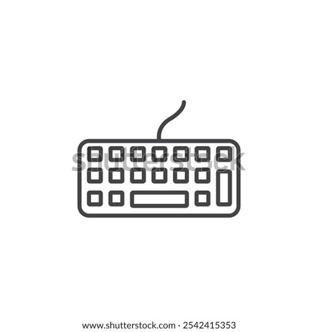 Keyboard icon Symbol mark in filled style