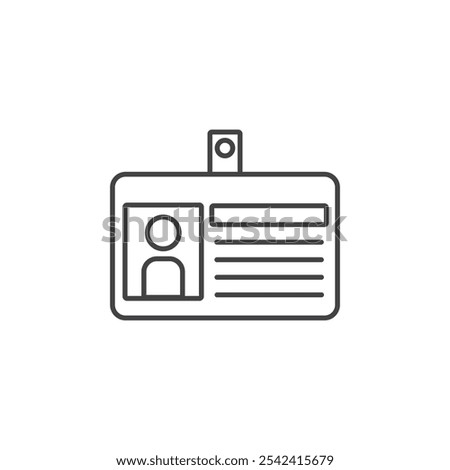 ID badge icon Symbol mark in filled style