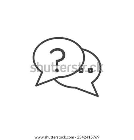 Question icon Symbol mark in filled style