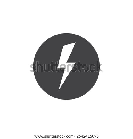 Flash icon Symbol mark in filled style