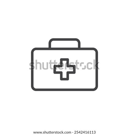 First Aid Icon Symbol mark in filled style