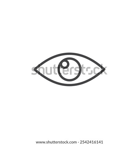 Eye icon Symbol mark in filled style