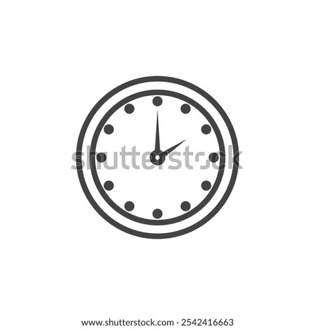 Clock two icon Symbol mark in filled style