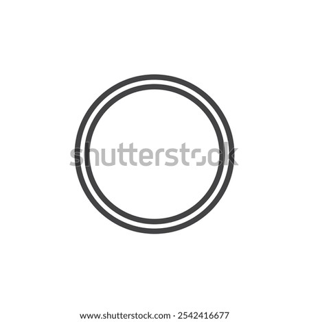 Circle icon Symbol mark in filled style