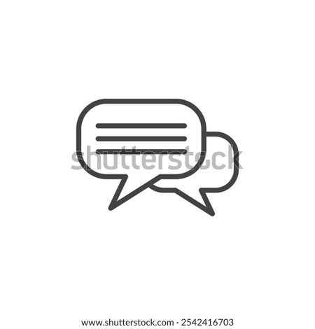 Chat Icon Symbol mark in filled style