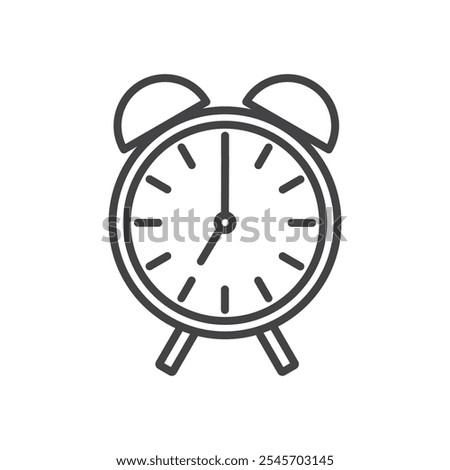 Alarm clock icon Symbol mark in filled style