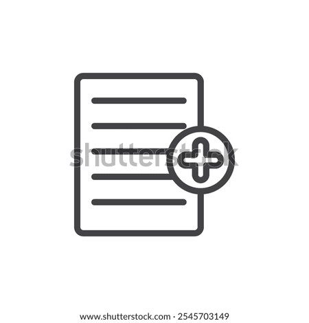 Add document icon Symbol mark in filled style