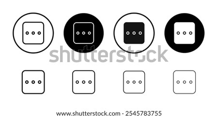 Menu dots icon flat line symbol set.