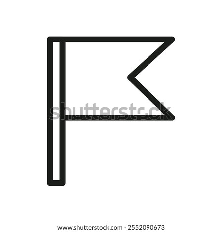 Report flag icon Simple thin line flat symbol