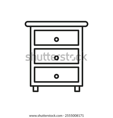 Dresser icon Simple thin line flat symbol