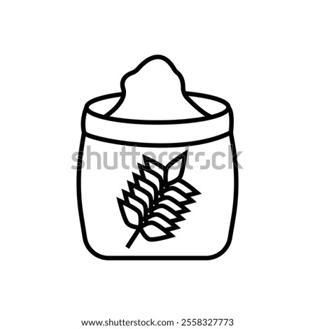 Flour bag icon Symbol mark in Outline style