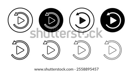 Playback icon Symbol mark in filled style