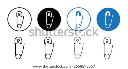 Safety pin icon Symbol mark in filled style