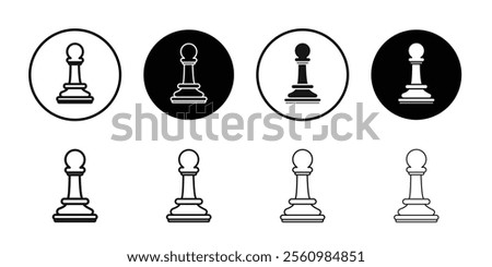 Chess pawn icon Symbol mark in filled style