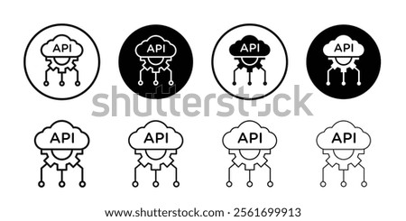 API icon Symbol mark in filled style