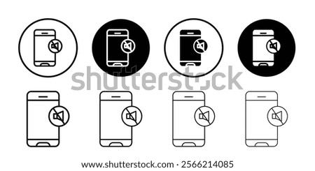 silent phone icon Symbol mark in filled style