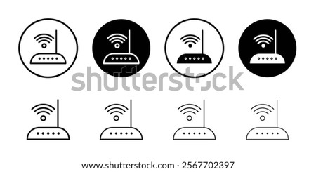 internet router icon Symbol mark in filled style