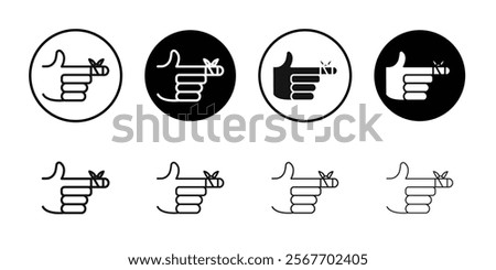 hurted finger bandage icon Symbol mark in filled style