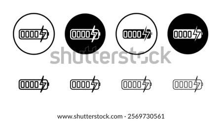 Battery fast charge icon Symbol mark in filled style