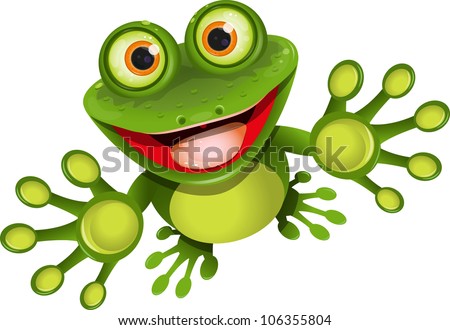 Happy Frog Stock Vector Illustration 106355804 : Shutterstock