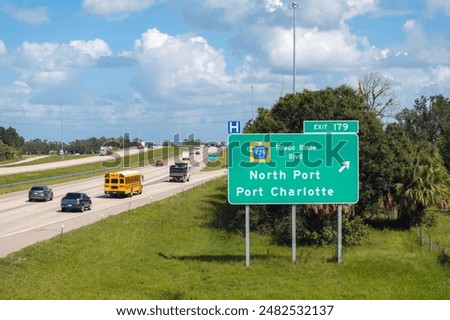 Similar – Image, Stock Photo Exit of a motorway tunnel