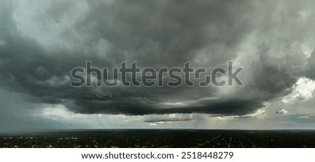 Similar – Foto Bild dramatischer Himmel während eines Gewitters auf dem Fluss