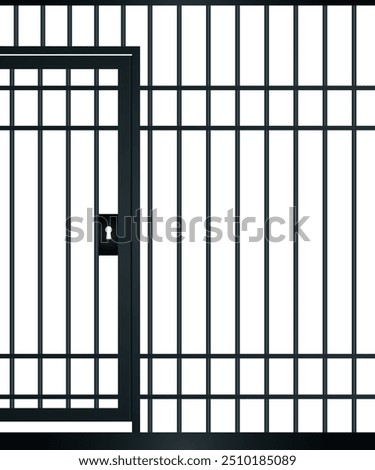 Prison metal bars vector illustration