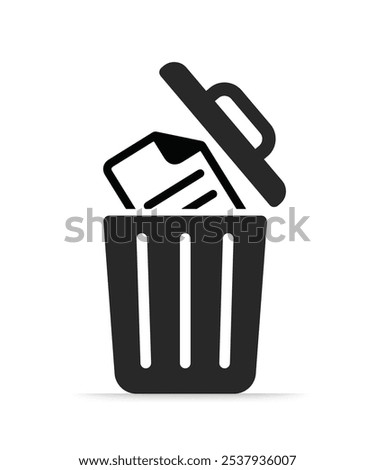 Deleted document icon. Deleted remove symbol design stock illustration