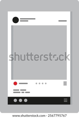 Photo frame for social media designs. Post template framework. Insert your picture stock illustration