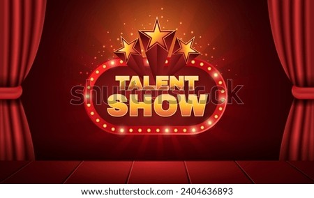 Realistic talent show background vector design in eps 10